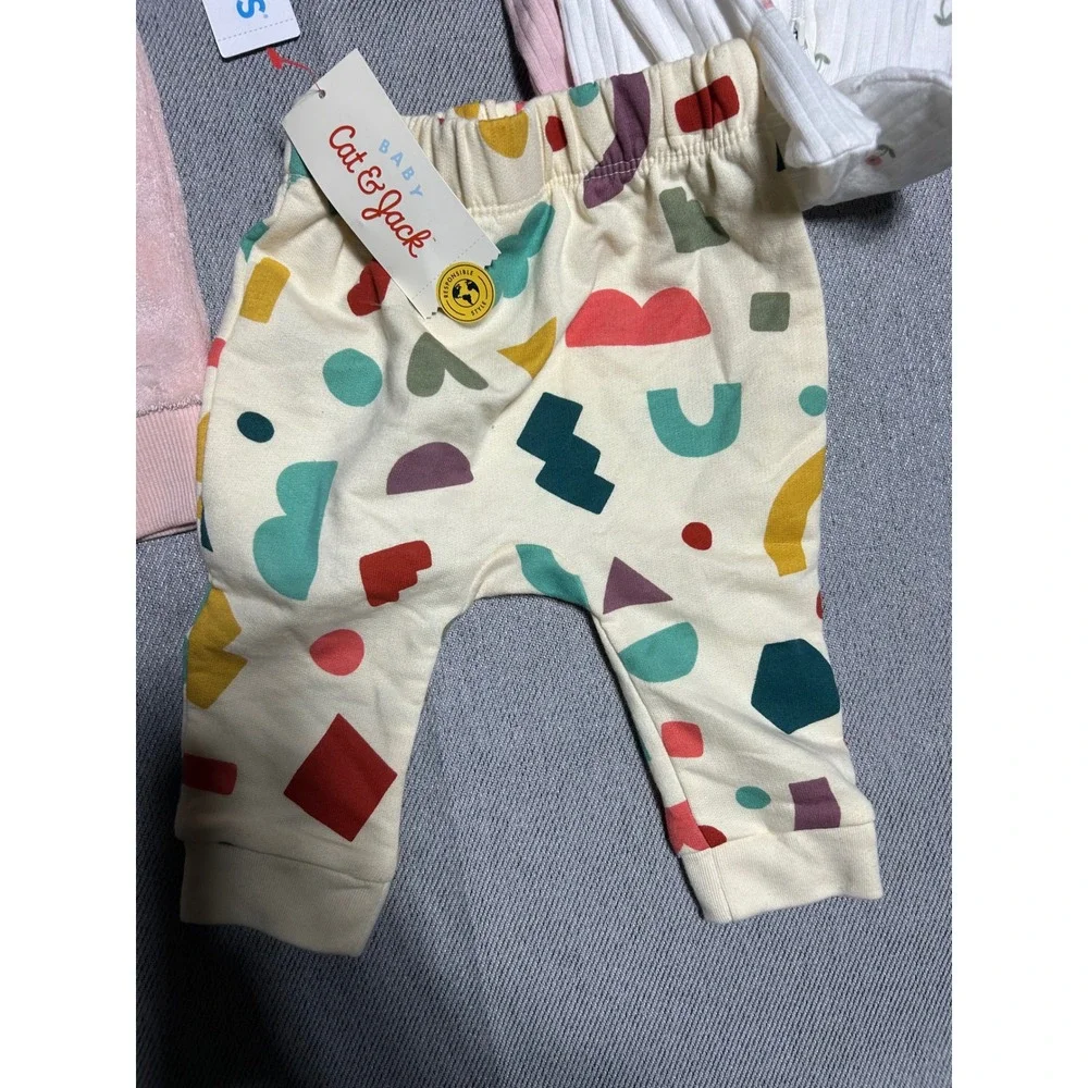 Carter's Cat & Jack Clothing Lot‎ Baby Girls 3-6M 6 PIECE LOT Sleepers Pants Set